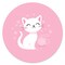Big Dot of Happiness Purr-fect Kitty Cat - Kitten Meow Baby Shower or Birthday Party Circle Sticker Labels - 24 Count